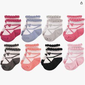 NWT Hudson - Baby Girls' Cotton Rich Newborn and Terry Socks